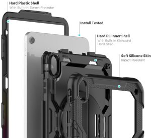 Etui na tablet SUPERO Etui pokrowiec na iPad 10.9'' 2022 z podstawką Solid360 - czarny Etui pokrowiec na iPad 10.9'' 2022 z podstawką Solid360 - czarny 11