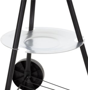 Springos Grill węglowy zamykany pokrywą okrągły ruszt 41 cm przenośny czarno-czerwony Uniwersalny 16