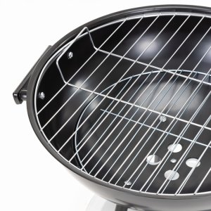 Springos Grill węglowy zamykany pokrywą okrągły ruszt 41 cm przenośny czarno-czerwony Uniwersalny 18