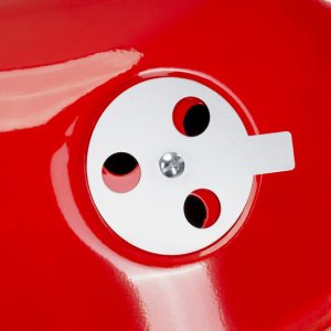 Springos Grill węglowy zamykany pokrywą okrągły ruszt 41 cm przenośny czarno-czerwony Uniwersalny 20