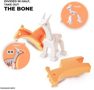 HalfToys Figurki magnetyczne 3D Half Toys - Rodzina safari Impala i Gnu 12
