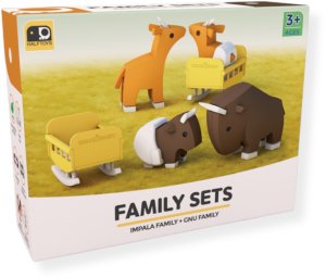 HalfToys Figurki magnetyczne 3D Half Toys - Rodzina safari Impala i Gnu 15