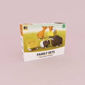 HalfToys Figurki magnetyczne 3D Half Toys - Rodzina safari Impala i Gnu 16