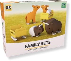 HalfToys Figurki magnetyczne 3D Half Toys - Rodzina safari Impala i Gnu 18