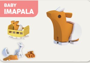HalfToys Figurki magnetyczne 3D Half Toys - Rodzina safari Impala i Gnu 9