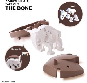 HalfToys Figurki magnetyczne 3D Half Toys - Rodzina safari Impala i Gnu 10