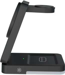 Ładowarka Mobile Origin 3in1 Foldable Charging Stand with light, PW28, black (MO-FCHS-PW28-BLK) 12