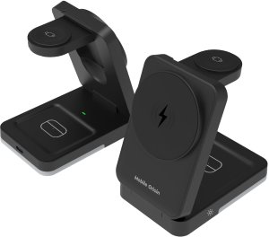 Ładowarka Mobile Origin 3in1 Foldable Charging Stand with light, PW28, black (MO-FCHS-PW28-BLK) 4