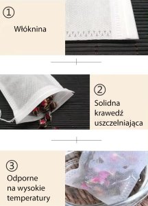 De Gusto Torebki z włókniny do zaparzania herbaty i ziół 100 sztuk zaparzacz 4