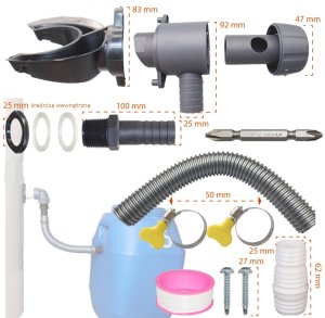 Garden King Zbieracz deszczówki na rynnę łapacz wody zestaw Maxi Drain 3