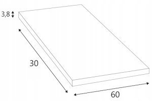 Hurtownia-Mebli Blat kuchenny laminowany uniwersalny do kuchni 30 cm Dąb Kamienny 2