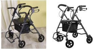 Home Life Chodzik czterokołowy Comfort 2w1 z siedziskiem oparciem i podnóżkiem 3