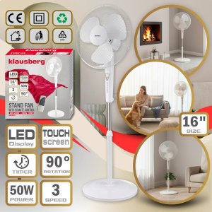 Termowentylator Klausberg Wentylator stojący z pilotem 50w klausberg 4