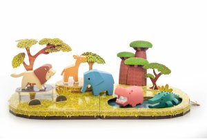 Figurka HalfToys Magnetyczne zwierzaki Half Toys safari puzzle 3D - figurki 3+ EDUKAMP 4