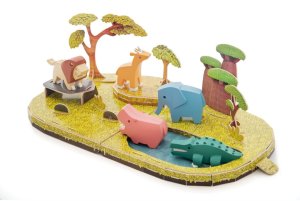 Figurka HalfToys Magnetyczne zwierzaki Half Toys safari puzzle 3D - figurki 3+ EDUKAMP 7
