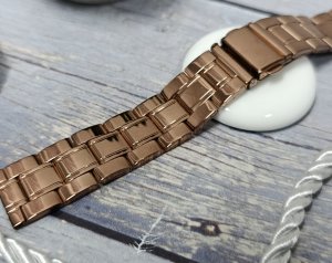 Diloy Bransoleta stalowa do zegarka 20 mm Connect M1-20 RG różowe złoto prosta . 3