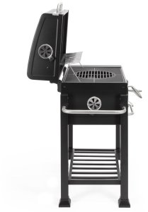 Springos Grill węglowy ogrodowy z pokrywą termometr ruszt emaliowany Uniwersalny 25