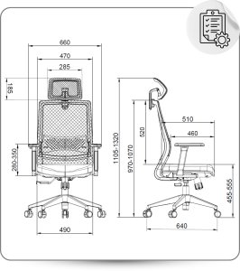 Krzesło biurowe Ergostill Fotel Ergonomiczny Biurowy do Biurka Krzesło Obrotowe Gamingowe Regulowane 3