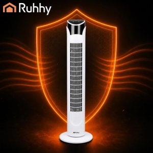 Termowentylator Ruhhy Wentylator kolumnowy 90cm biały + pilot Ruhhy 5