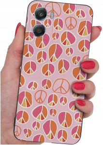 krainaGSM Do Motorola G06 | G06 Power Wzory Silikonowe Matt Case + Szkło 9H 4