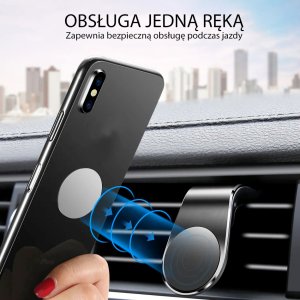 Roadstar Uchwyt samochodowy magnetyczny na kratkę nawiewu AirGrip mocne magnesy 2