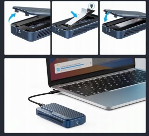 Obudowa SilentiumPC ACASIS TBU 501 PRO 80 Gbps M.2 NVMe SSD obudowa z wentylatorem 2
