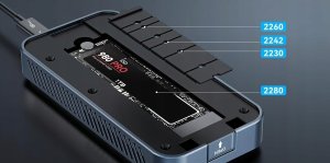 Obudowa SilentiumPC ACASIS TBU 501 PRO 80 Gbps M.2 NVMe SSD obudowa z wentylatorem 3