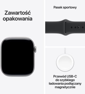Smartwatch Apple Watch 11 GPS 42mm Space Grey Alu Sport Band S/M Czarny (MEQW4LW/A) 8