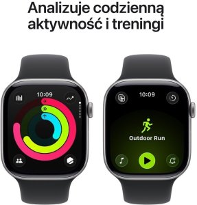 Smartwatch Apple Watch 11 GPS 42mm Space Grey Alu Sport Band S/M Czarny (MEQW4LW/A) 4