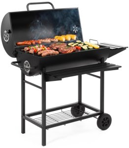 Springos Grill węglowy ogrodowy z pokrywą termometrem duży ruszt grillowy Uniwersalny 16