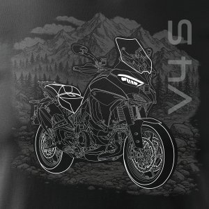 Topslang Koszulka na motor motocyklowa Ducati Multistrada V4S męska czarna Regular S 2