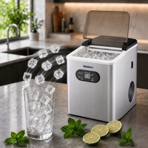Kostkarka do lodu Webber Frio IM-201 25KG LCD 3 tryby wody Inox 24 kostki (05IM-201) 4