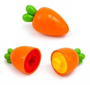 LeanToys Sorter Edukacyjny Marchewki Dopasowywanie Kształtów Kolorów 12 szt. 2