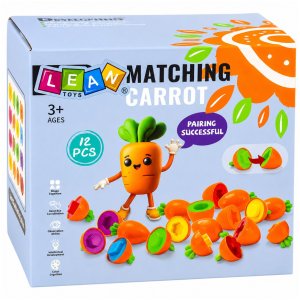 LeanToys Sorter Edukacyjny Marchewki Dopasowywanie Kształtów Kolorów 12 szt. 5