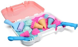 click4TOYS Piasek kinetyczny w walizce Lody ciastka lodziarnia dla dzieci Zestaw XXL 3