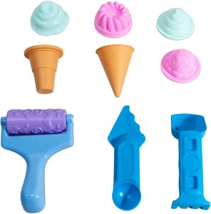 click4TOYS Piasek kinetyczny w walizce Lody ciastka lodziarnia dla dzieci Zestaw XXL 7