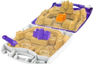 click4TOYS Piasek kinetyczny W walizce Zamek Zestaw dla dzieci Foremki piaskownica 3