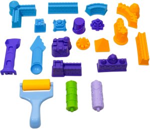click4TOYS Piasek kinetyczny W walizce Zamek Zestaw dla dzieci Foremki piaskownica 4