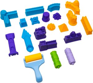 click4TOYS Piasek kinetyczny W walizce Zamek Zestaw dla dzieci Foremki piaskownica 5
