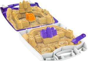 click4TOYS Piasek kinetyczny W walizce Zamek Zestaw dla dzieci Foremki piaskownica 8