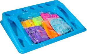 click4TOYS Piasek kinetyczny dla dzieci zestaw XXL zwierzątka dinozaury ZOO foremki 3D (5906708103256) 3