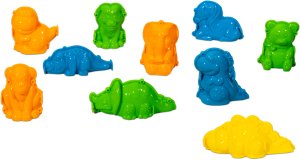 click4TOYS Piasek kinetyczny dla dzieci zestaw XXL zwierzątka dinozaury ZOO foremki 3D (5906708103256) 4