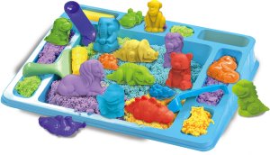 click4TOYS Piasek kinetyczny dla dzieci zestaw XXL zwierzątka dinozaury ZOO foremki 3D (5906708103256) 7