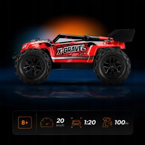 Overmax Zdalnie Sterowany X-Gravel Rc Monster Truck 1:20 20Km/H 10