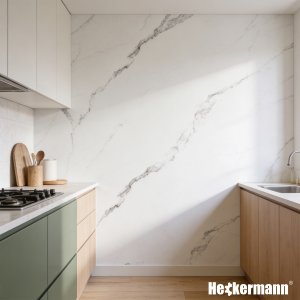 Heckermann Samoprzylepny panel ścienny Marmur Biały PCV Laminat Połysk 10szt 40x80cm Płytki 3D 13