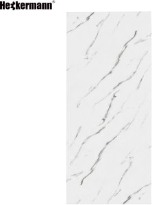 Heckermann Samoprzylepny panel ścienny Marmur Biały PCV Laminat Połysk 10szt 40x80cm Płytki 3D 5