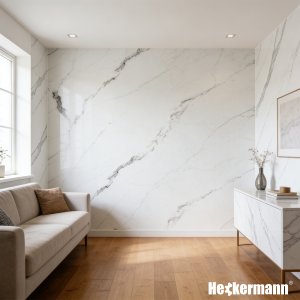 Heckermann Samoprzylepny panel ścienny Marmur Biały PCV Laminat Połysk 10szt 40x80cm Płytki 3D 9