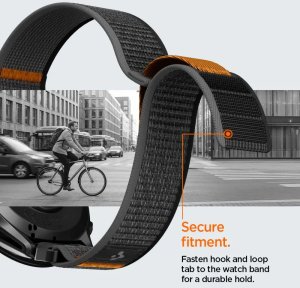 Spigen SPIGEN ATHLEX AIR GARMIN QUICKFIT 22 MM ACTIVE BLACK/ORANGE 5