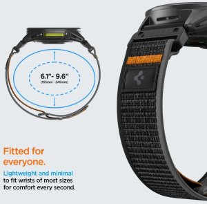Spigen SPIGEN ATHLEX AIR GARMIN QUICKFIT 22 MM ACTIVE BLACK/ORANGE 7