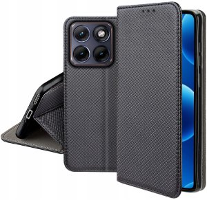 krainaGSM Etui Magnet Do Motorola Edge 70 Fusion Zamykane Czarne Futerał 4
